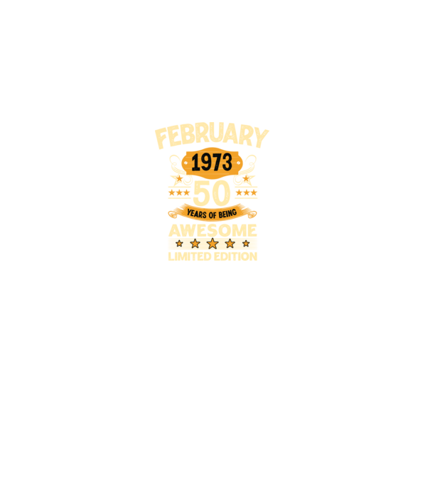 February 1973 50 years of being limited edition minta fekete pólón