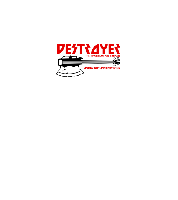 Destroyer - Fekete minta fehér pólón
