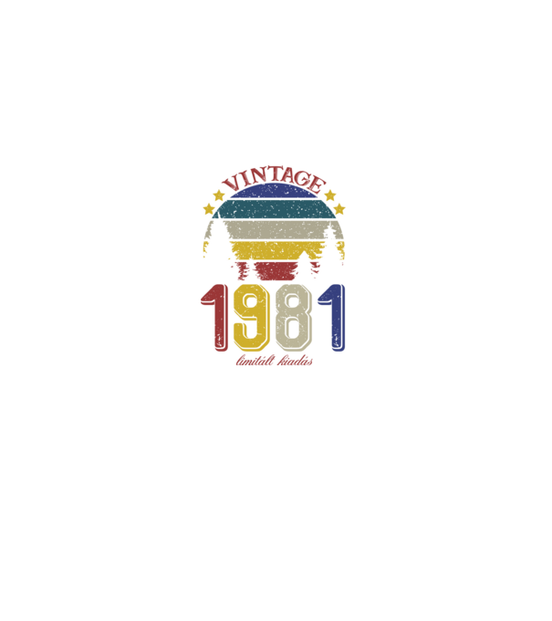 vintage_limitált kiadás 1981 minta fehér pólón