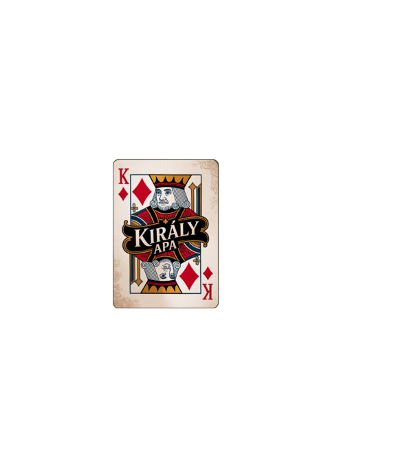 Király Apa minta fekete pólón