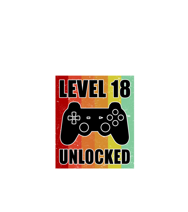 level 18 unlocked retro gamer minta fehér pólón