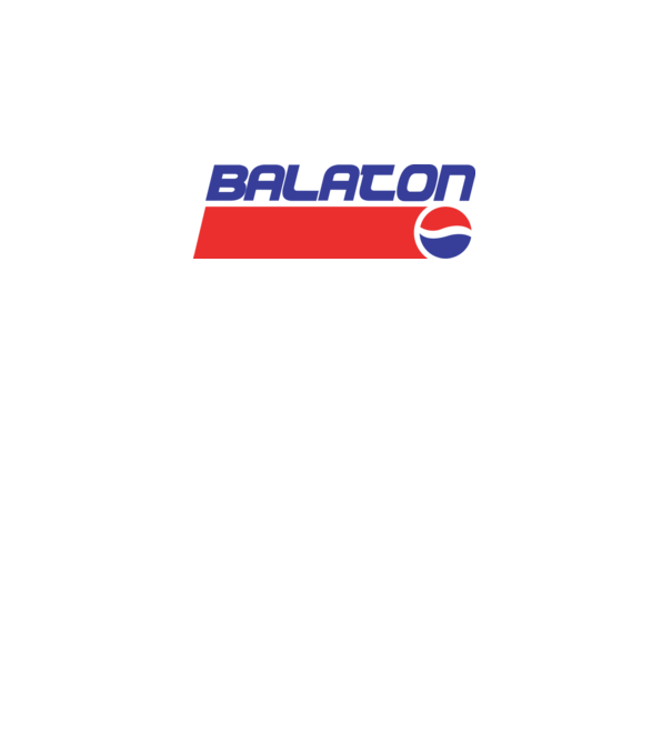 Balaton szóda minta fehér pólón