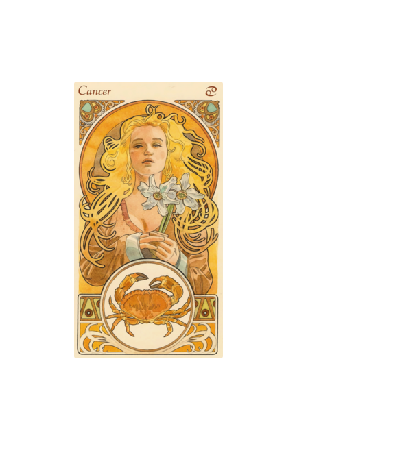 Tarot Horoszkóp RÁK minta fekete pólón