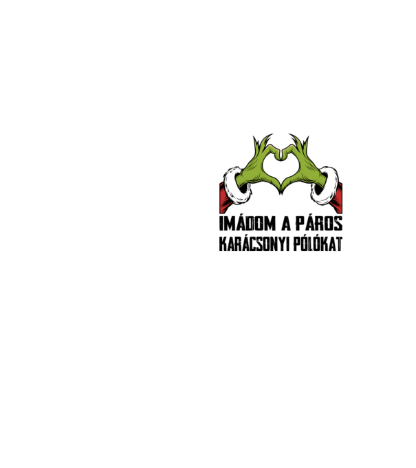 Szeretem a karácsonyi páros pólókat Grinch Fehér pólóra minta neonsárga pólón