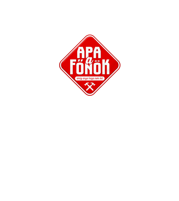 Apa a Főnök minta fekete pólón