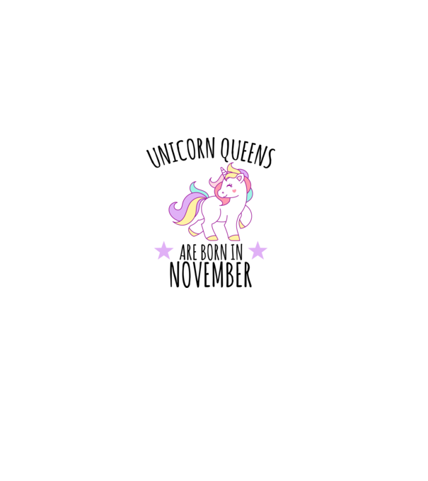 Unicorn queens are born in - November minta szürke pólón