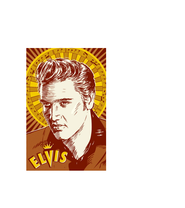 ELVIS a király minta fehér pólón