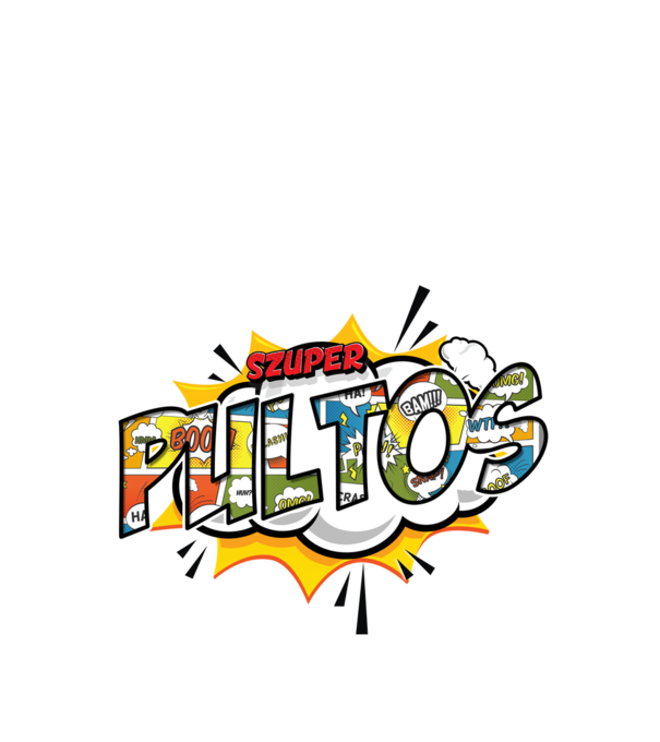 Szuper Pultos minta fehér pólón
