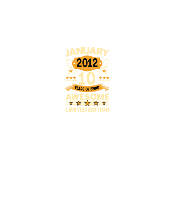 10 years of being limited edition_january minta fekete pólón