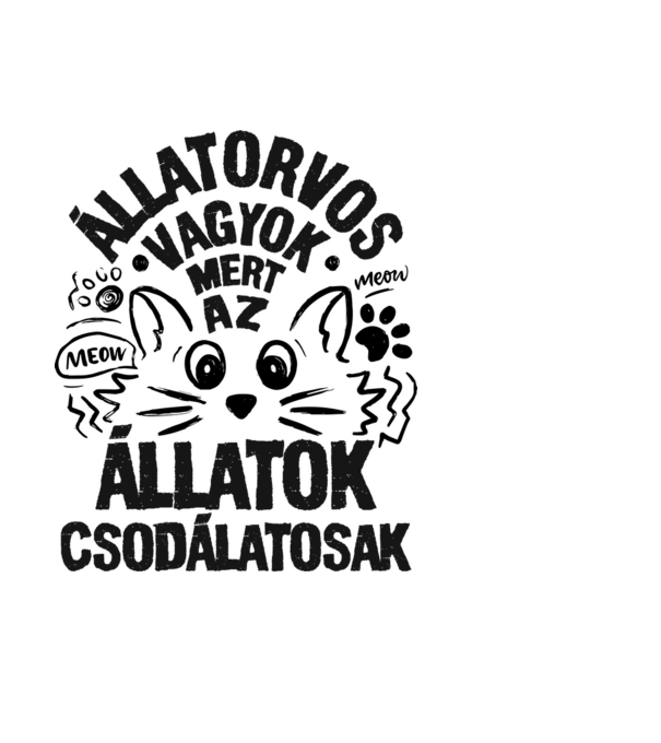 Állatorvos vagyok minta fekete pólón