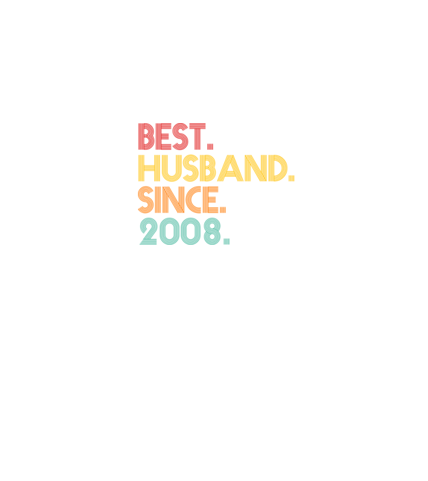 best husband since 2008 retro minta fekete pólón