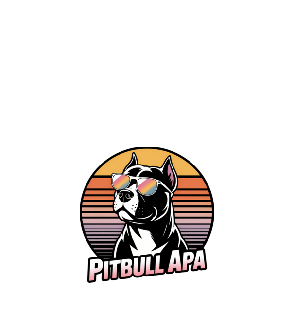 Pitbull Apa minta fekete pólón