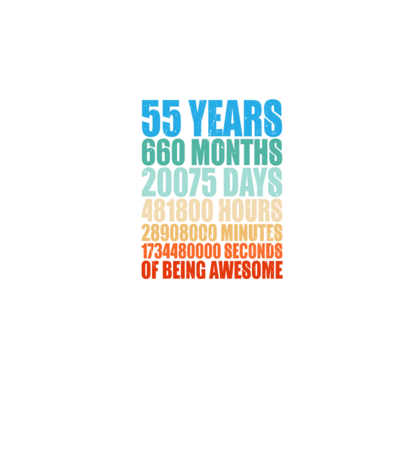 55 years of being awesome minta fekete pólón