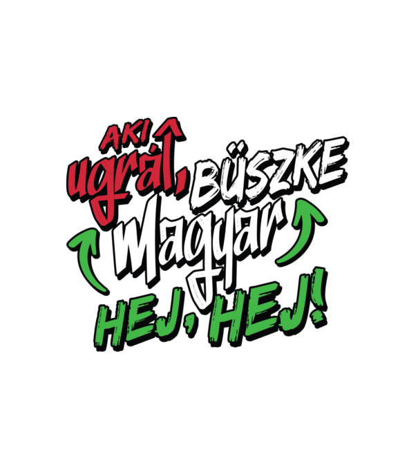 Büszke magyar minta fehér pólón
