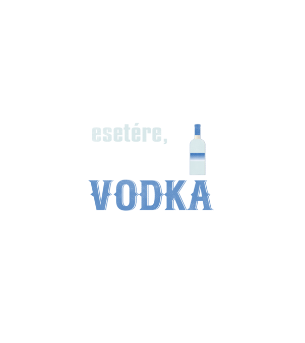 Vészhelyzet esetére a vércsoportom vodka minta fekete pólón