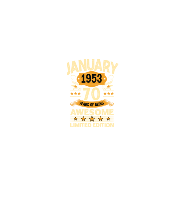 January 1953 70 years of being limited edition minta fekete pólón