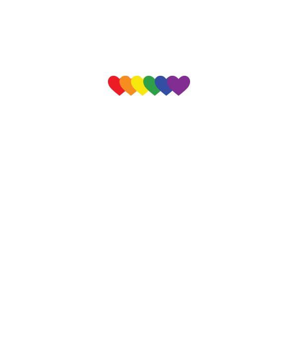 Lgbtq szívek minta fekete pólón