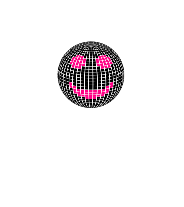 Disco Smile minta fehér pólón