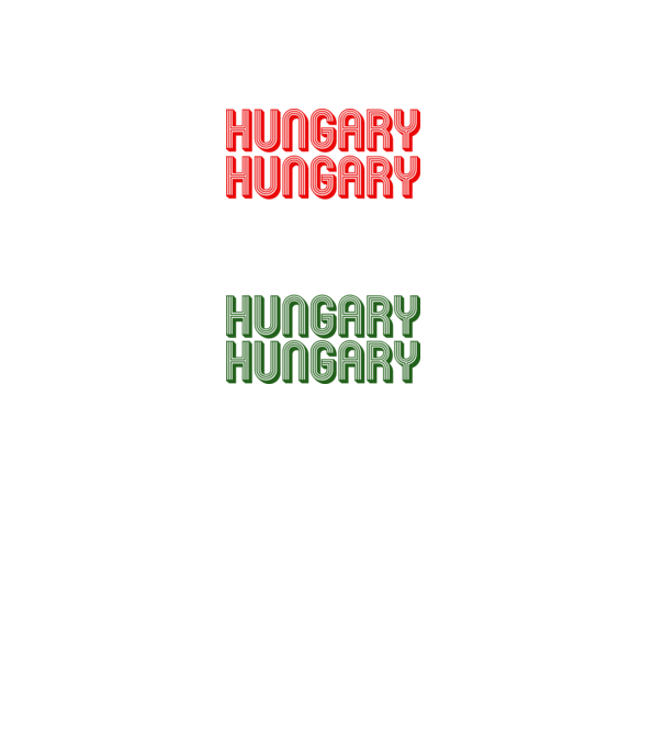 Hungary Hungary szurkolói póló minta fekete pólón