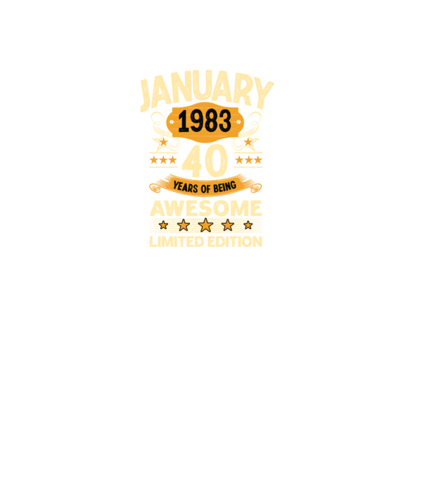 January 1983 40 years of being limited edition minta fekete pólón