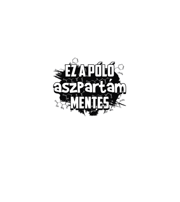 Aszpartám mentes fekete minta piros pólón