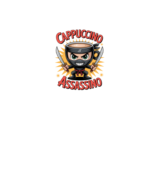 Cappuccino Assasino minta fekete pólón