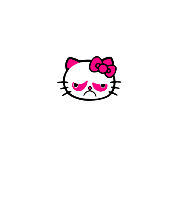 Hello Grumpy minta fehér pólón