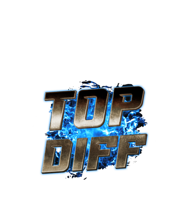 TOP DIFF metalic blue fire minta fekete pólón