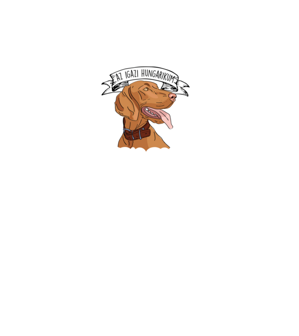 Hungarikum kutyáink vizsla minta fekete pólón