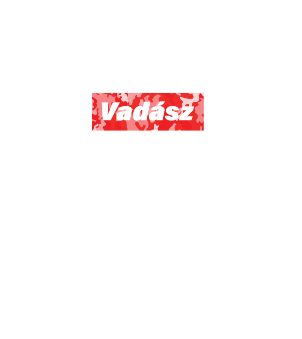 Szuprém Vadász Piros Camo minta fehér pólón