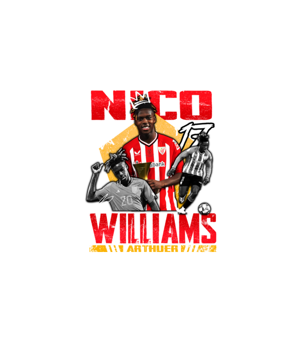 Nico Williams tribute minta fehér pólón