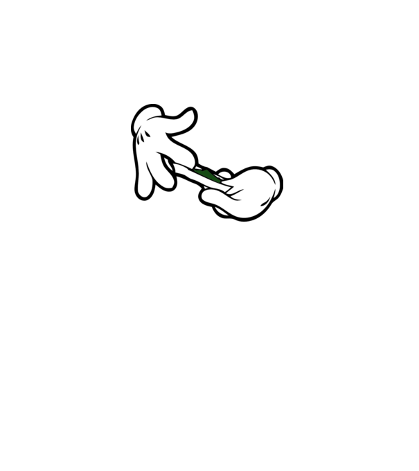 Weed Mickey minta sötétszürke pólón