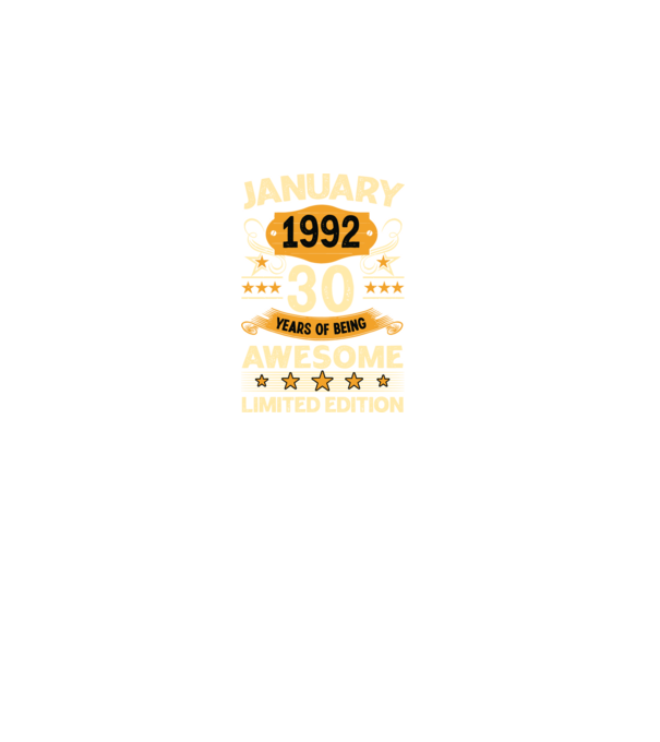 30 years of being limited edition_january minta fekete pólón