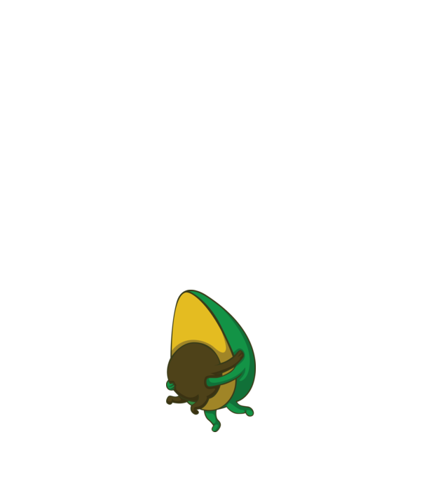 Avocado minta fehér pólón