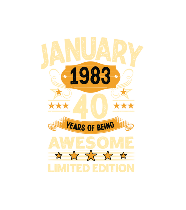 January 1983 40 years of being limited edition minta fehér pólón