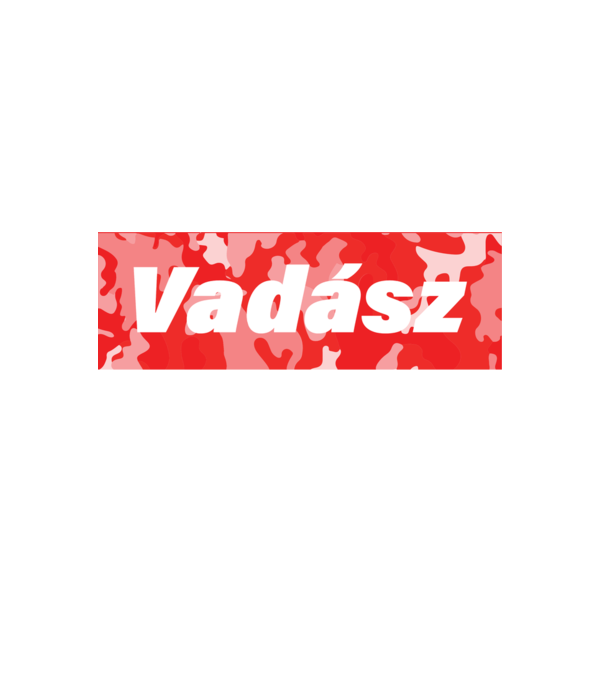 Szuprém Vadász Piros Camo minta fehér/piros pólón