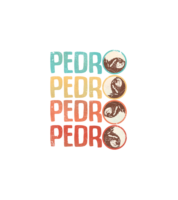 Pedro Pedro retro minta fehér pólón