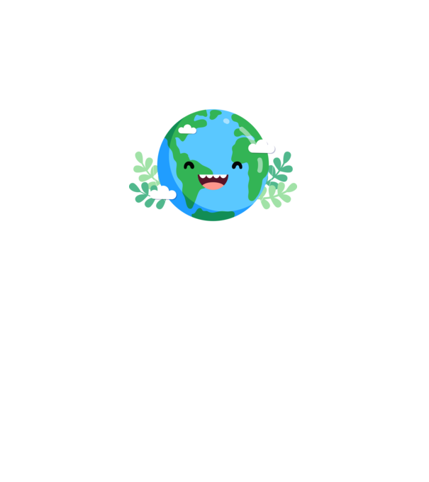 Earth smiley minta fehér pólón