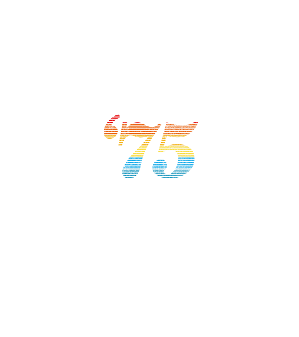 Retro születésnap 1975 minta fekete pólón
