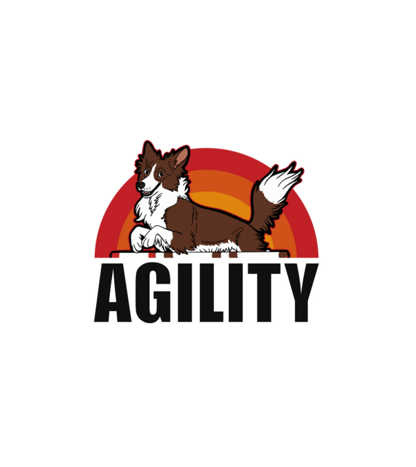 Agility retro minta fehér pólón
