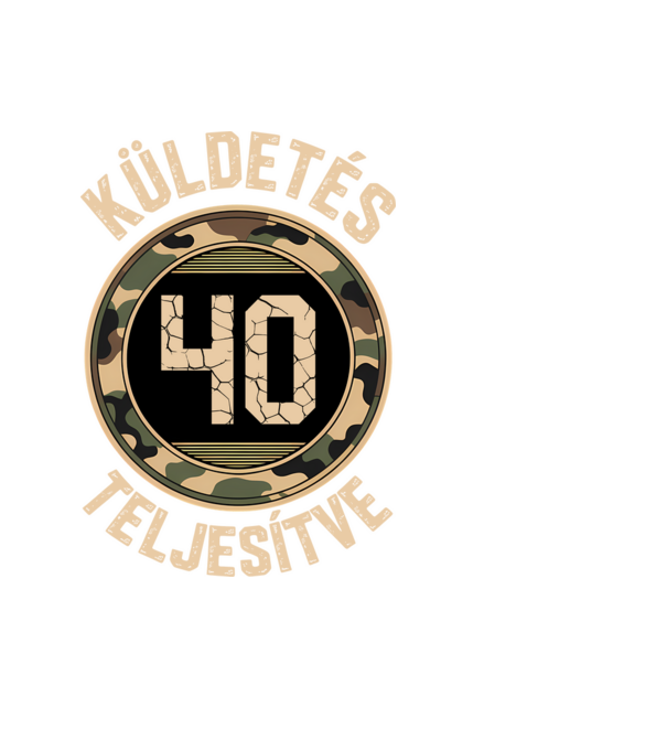 Küldetés teljesítve 40 minta fekete pólón