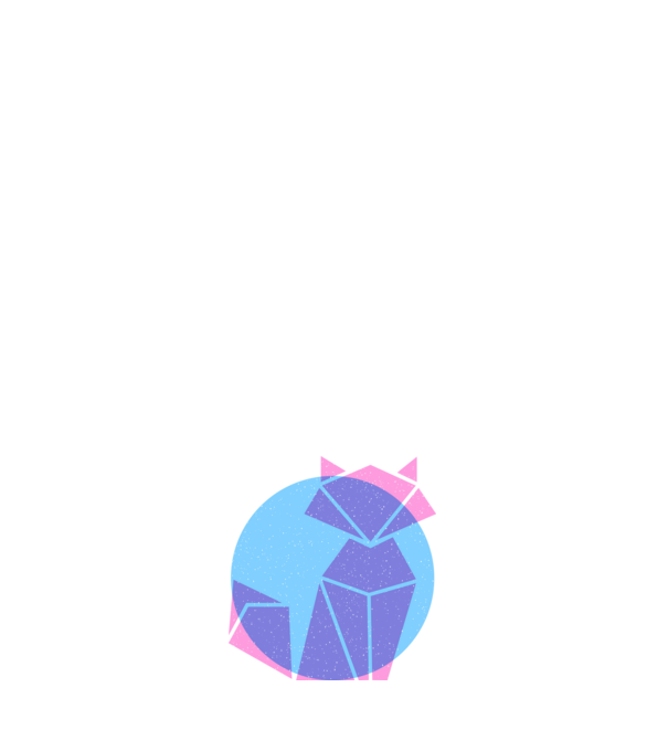 Origami róka minta fehér pólón