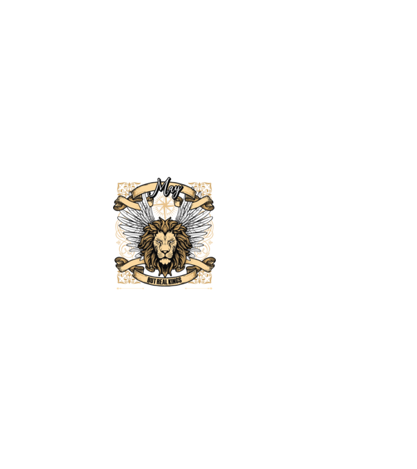 KINGS ARE BORN 1975 - MÁJUS minta fekete pólón