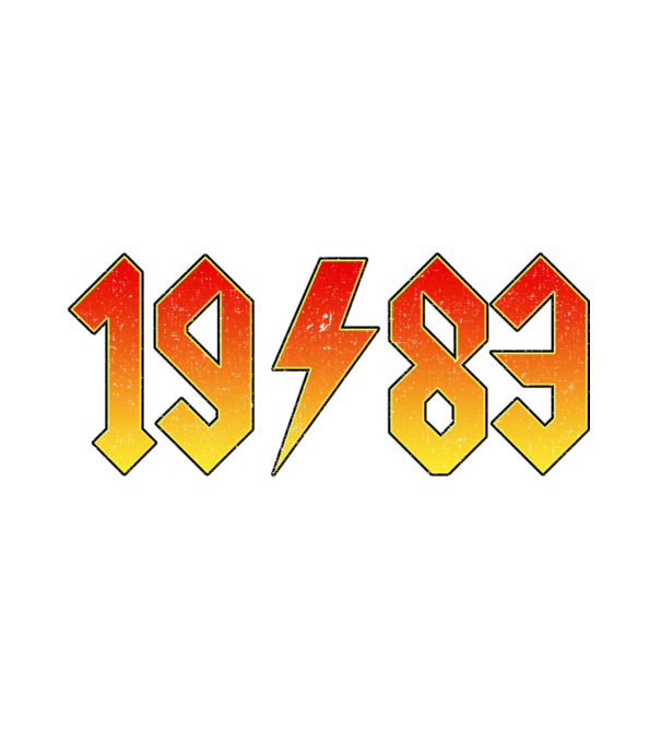 megszületik egy legenda 1983 SZEPTEMBER minta fehér pólón