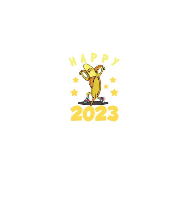 Happy new year Banana 2023 minta farmerkék pólón