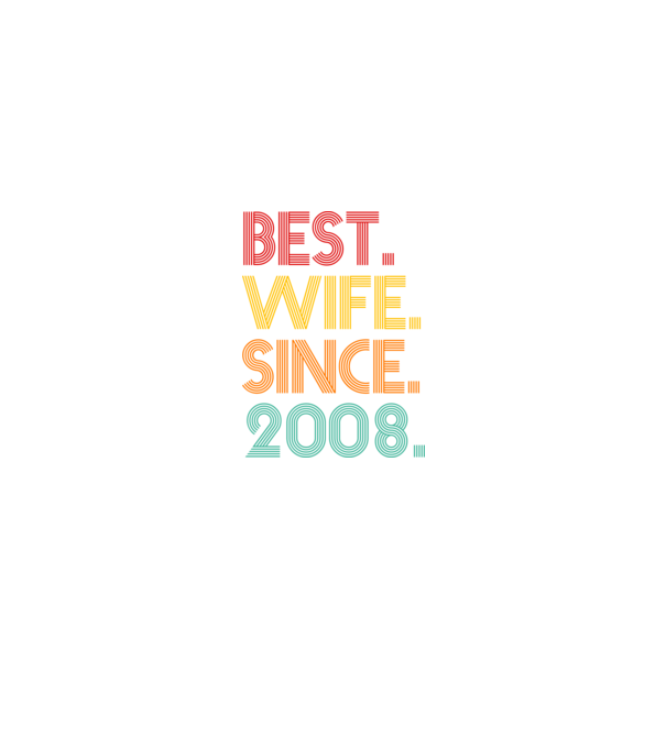 best wife since 2008 retro minta fekete pólón