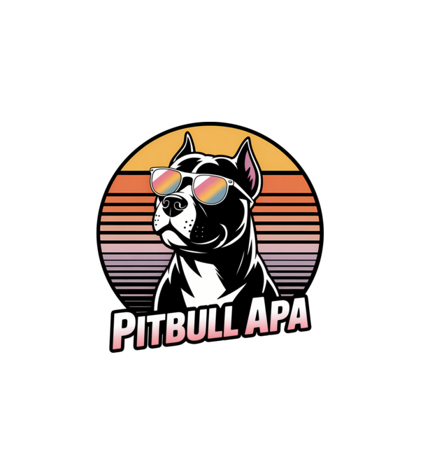 Pitbull Apa minta fehér pólón