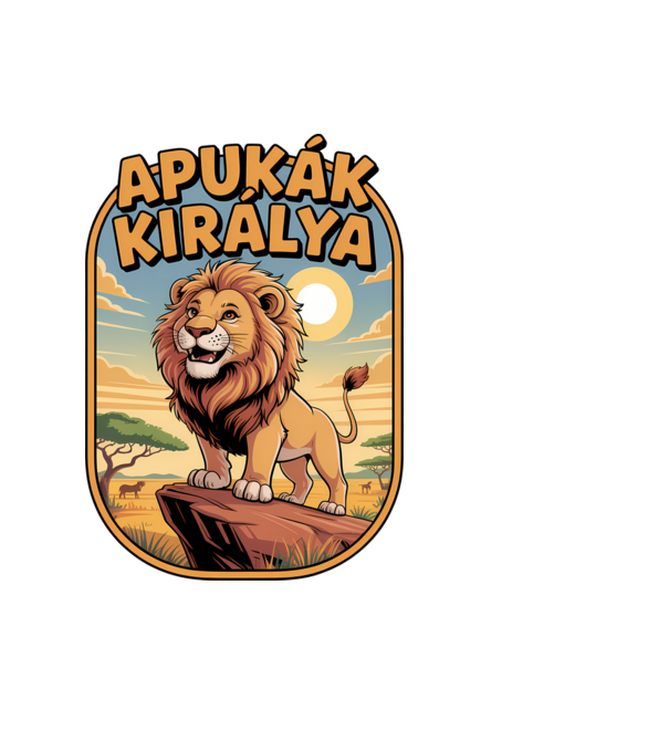 Apukák királya minta fekete pólón