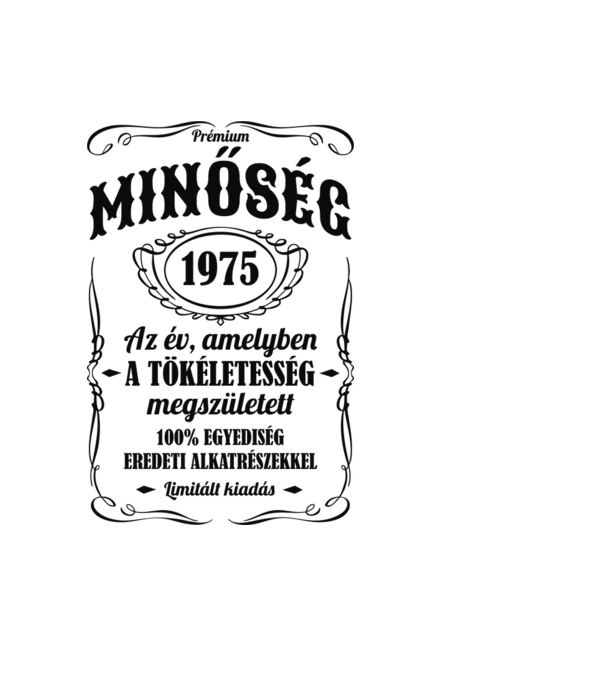 Prémium minőség 1975 minta világoskék pólón