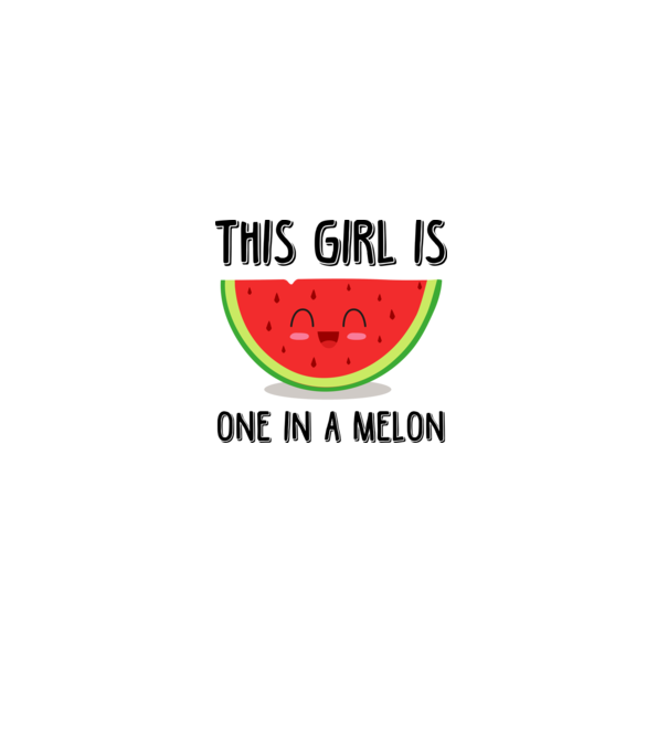 This girl is one in a melon minta fehér pólón